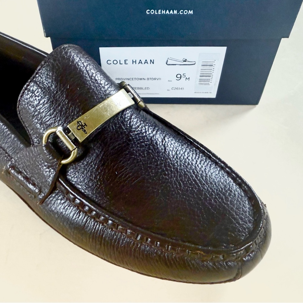 Men's Cole Haan Provincetown Story Brow Leather Slip-On Loafers 9.5 NIB